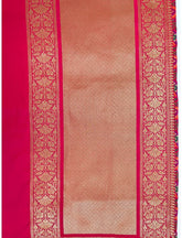 Pink Orange Jaamdani Meenakari Banarasi Silk Saree